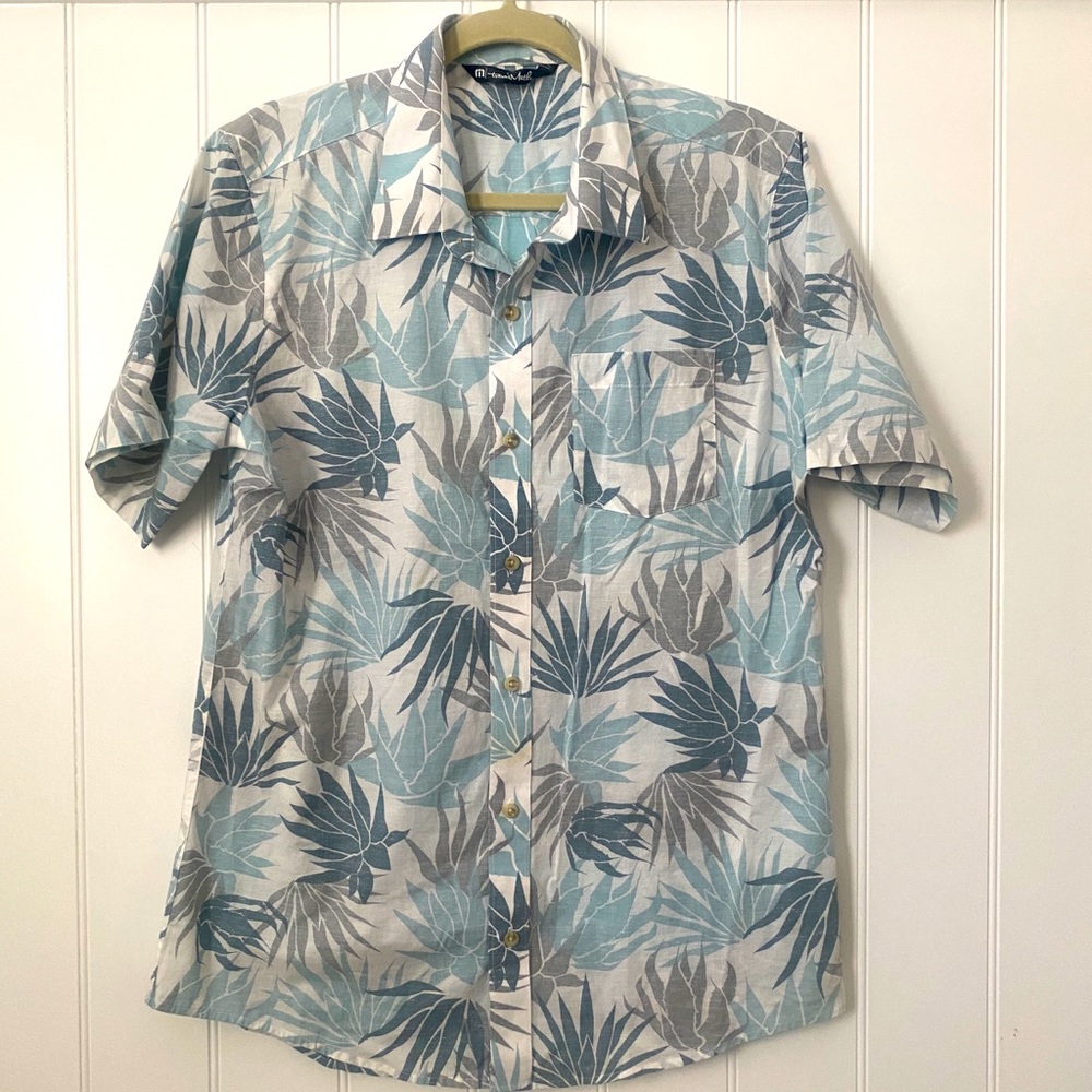 Travis Matthew Printed Short Sleeve Button Down, Size M